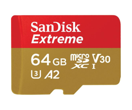 Karta pamięci Sandisk 64GB microSDXC Extreme 160MB/s A2 C10 V30 UHS-I U3